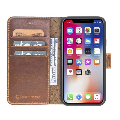 Wallet Folio Leather Case with ID slot for Apple iPhone X/XS and iPhone XR and XSmax Bouletta Shop