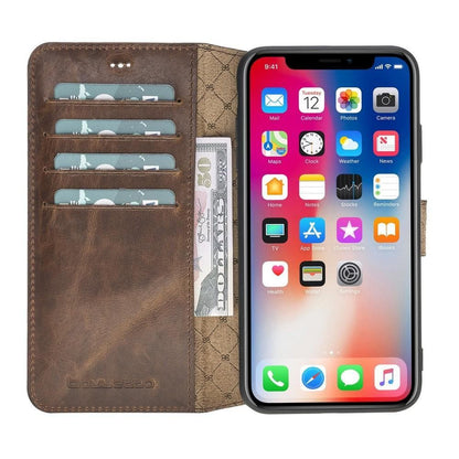 Wallet Folio Leather Case with ID slot for Apple iPhone X/XS and iPhone XR and XSmax Bouletta Shop