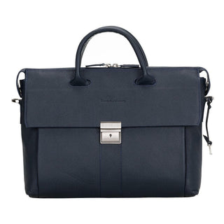 Bouletta LTD Briefcases Drop Dark Blue Wizard Leather Briefcase Premium Koruma